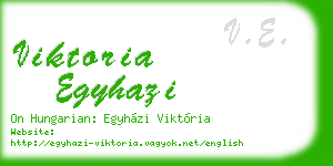 viktoria egyhazi business card