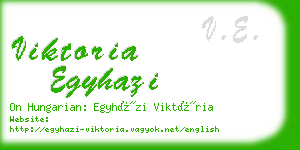 viktoria egyhazi business card